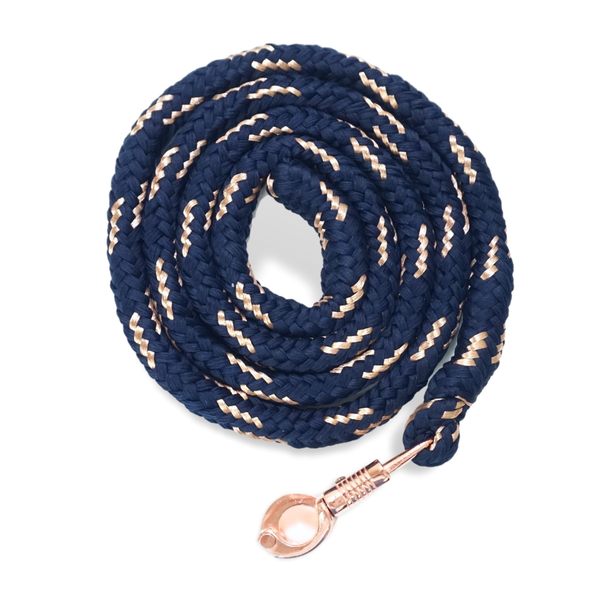 Führstrick mit Panikhaken rosegold, Länge 2m